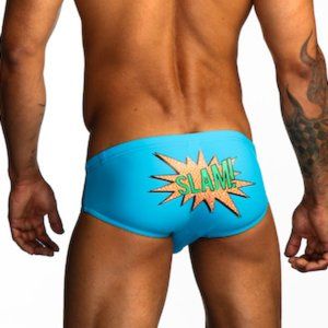 🆕 N2N Bodywear Comic Book "Slam!" swim brief, M